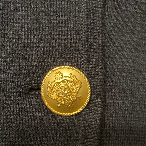 J Crew Navy blue Double-Breasted Coat with Gold Buttons Size M - Picture 11 of 12